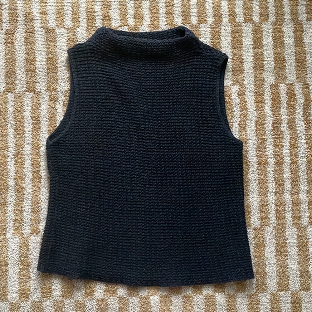 Vintage Mockneck Sweater Knit Top